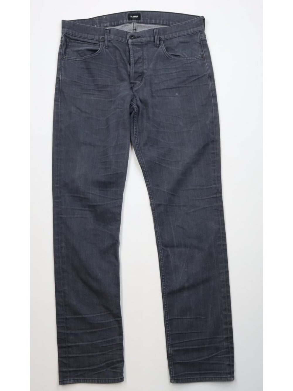 Hudson Jeans Mens 36x34 Faded Button Fly Blake Slim Straight Leg Denim Jeans